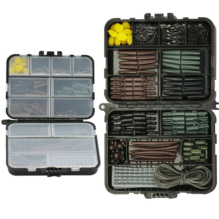 carp fishing subscription box 173pcs Fishing Tackle Box Kit with Carp Rigs and Snaps for Freshwater  Fishing