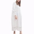 thumbnail image 4 of YM YOUMU Women Ruffle Lace Nightdress Long Puff Sleeve Nightgown Sweet Princess Dress, 4 of 5