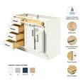 thumbnail image 2 of Ariel Hepburn 42 In. Right Offset Single Sink Base Cabinet In White, 2 of 10