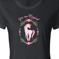 thumbnail image 4 of Inktastic You are Magical Pink and White Unicorn with Flowers Women's T-Shirt, 4 of 5