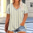 thumbnail image 4 of Otvok Women's Oversized T-Shirts, Women V-neck Short Sleeve Tops Casual Printed Summer Base Tee Sports T-shirt Plus Size Loose-Fit, 4 of 6
