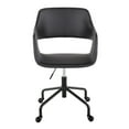 thumbnail image 5 of LumiSource Black Metal, Black PU Margarite Adjustable Office Chair, 5 of 8