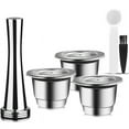thumbnail image 1 of Capsules Reusable, Stainless Steel, 3 Pieces Refillable Pads For Nespresso + 1 Tamper + 1 Spoon + 1-week, 1 of 4