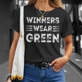 thumbnail image 4 of Winners Wear Green Color Team Spirit Game War Camp Crew TShirt, 4 of 6