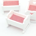 thumbnail image 4 of Wooden Cradle Nursery Room Furniture 1/12 Dollhouses Miniature Display Accessory, 4 of 8