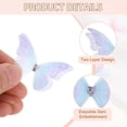 thumbnail image 3 of 20Pack Apliques de Mariposa de Malla Transparente, Parches de Mariposas de 50mm, Azul Claro Púrpura, 3 of 7
