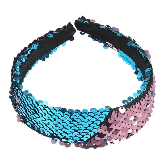 Sequin Headband Sparkle Sequins Headbands for Women Shiny Elastic Headbands Pink Blue