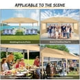 thumbnail image 5 of 10' x 20' Pop up Canopy Instant Heavy Duty Tent Outdoor Market Canopy with 6 Removable Sidewalls and Carry Bag, Khaki, 5 of 12