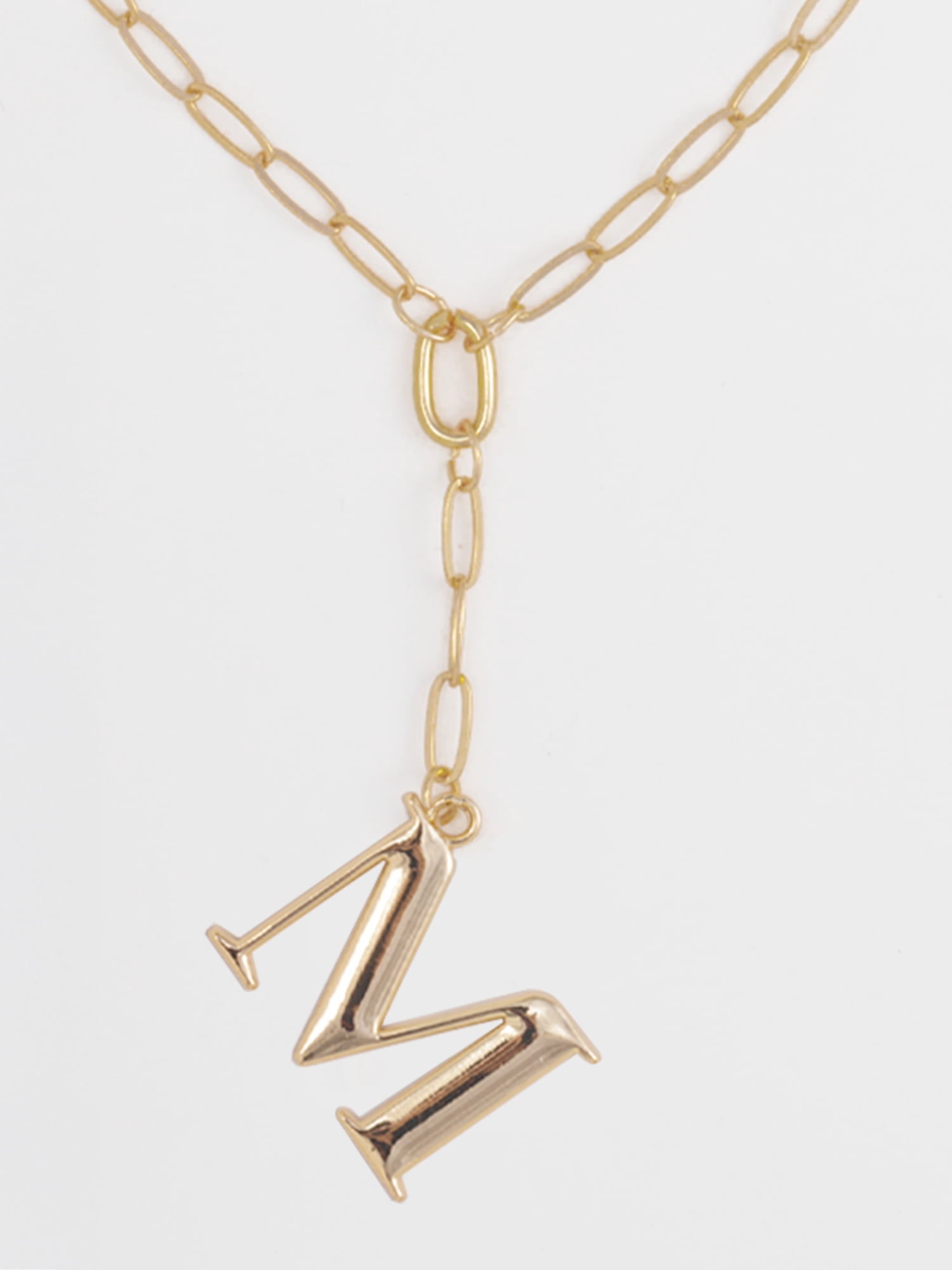 Time and Tru Women's Goldtone Initial Necklace, M
