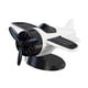 thumbnail image 1 of Tablero de instrumentos con energía solar que gira a la deriva, decoración de avión, consola central de coche Blanco, 1 of 9