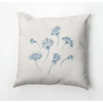 Simply Daisy Just Dandy Outdoor Pillow, Blue/White, 20 in x 20 in
