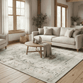 thumbnail image 2 of 6x9 Rug, Non-Slip, Stain-Resistant Low-Pile Farmhouse Modern Machine Washable Rug for Living Room, office, Bedroom, Soft Large Carpet -Grey and Green, 2 of 10