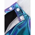thumbnail image 5 of TiaoBug Toddler Baby Girls Alien Outfit Metallic Bodysuit Long Sleeve Tutu Dress with Headband Blue 12-18M, 5 of 7