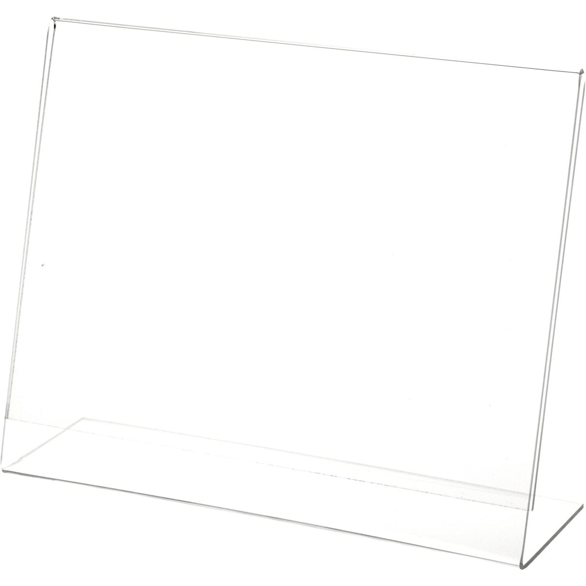 Angled Plymor Clear Acrylic Sign Display / Literature Holder 3.5" W x 5.5" H 