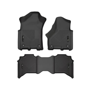Husky Liners by RealTruck Weatherbeater Floor Mats Fits 2019-2024 Ram 2500/3500 Crew Cab Front & 2nd Row, 3-pc Black-94111
