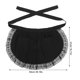 thumbnail image 2 of BESTYASH Delantal De Cintura Negro Con Encaje Y Bolsillos Para Uso En Cocina Retro, 2 of 7