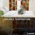 thumbnail image 3 of Fsddascl Sunflower Fall Blackout Curtains for Bedroom/Living Room, Thermal Insulated Kitchen Curtains, Autumn Rustic Vintage Botanical Floral Grommet Darkening Window Treatment Drapes 52"x63"x2, 3 of 6