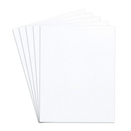 Linen Textured 8.5 x 11" Paper | Specialty White Papers | 24lb text, 90 gsm | 50 Sheets Per Pack (Paper, White)