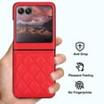 thumbnail image 2 of ELEHOLD for Motorola Razr 2024 Case,Women Luxury PU Leather Ultra Slim Anti-Drop Protection Cover All-Inclusive Shockproof  New Case for Motorola Razr 2024,Red, 2 of 6
