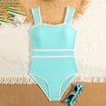 thumbnail image 5 of MuXiKeJi Clothes Girls Swimsuits Two Piece Floral Tankini Sets with Chest Pad Size 6-15 Years, 5 of 9
