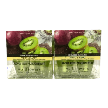 Bath & Body Works Aloha Kiwi Passionfruit Fragrance Warmer Plug-in Refills, 0.8 fl oz, 4 Count.