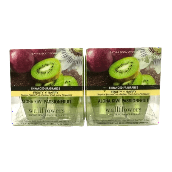 Bath & Body Works Aloha Kiwi Passionfruit Fragrance Warmer Plug-in Refills, 0.8 fl oz, 4 Count.