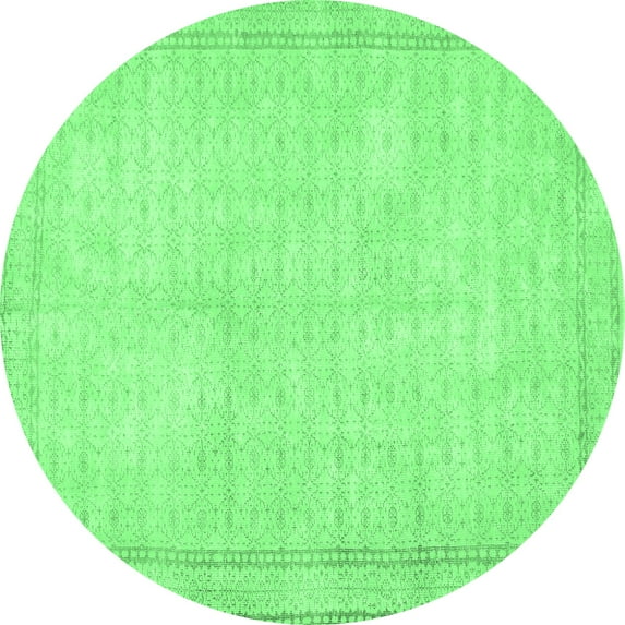 Ahgly Company Indoor Round Persian Emerald Green Traditional Area Rugs, 4' Round