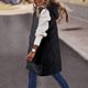 thumbnail image 1 of Abrigo largo con capucha y bolsillo cálido para mujer, chaqueta de invierno sin mangas, parka de plumón, abrigo para mujer, 1 of 6