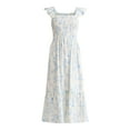 thumbnail image 4 of The Pioneer Woman Smocked Flutter Midi Dress, Sizes S-XXL, Women’s, 4 of 4