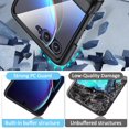 thumbnail image 2 of Compatible Flip Case for Motorola Razr Plus 2023 Case with Screen Protector,Clear Motorola Razr 40 Ultra Case,Electroplating Shockproof Protective Cover Cases for Motorola Razr+ Case 2023,Black, 2 of 7