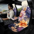 thumbnail image 3 of Xoenoiee Boho Mandala Pattern Car Accessories Set of 5, PU Leather Car Seats Cover Protector, Seatbelt Cover, Auto Armrest Cover Protector for Most Vehicle, SUV, Truck, 3 of 7