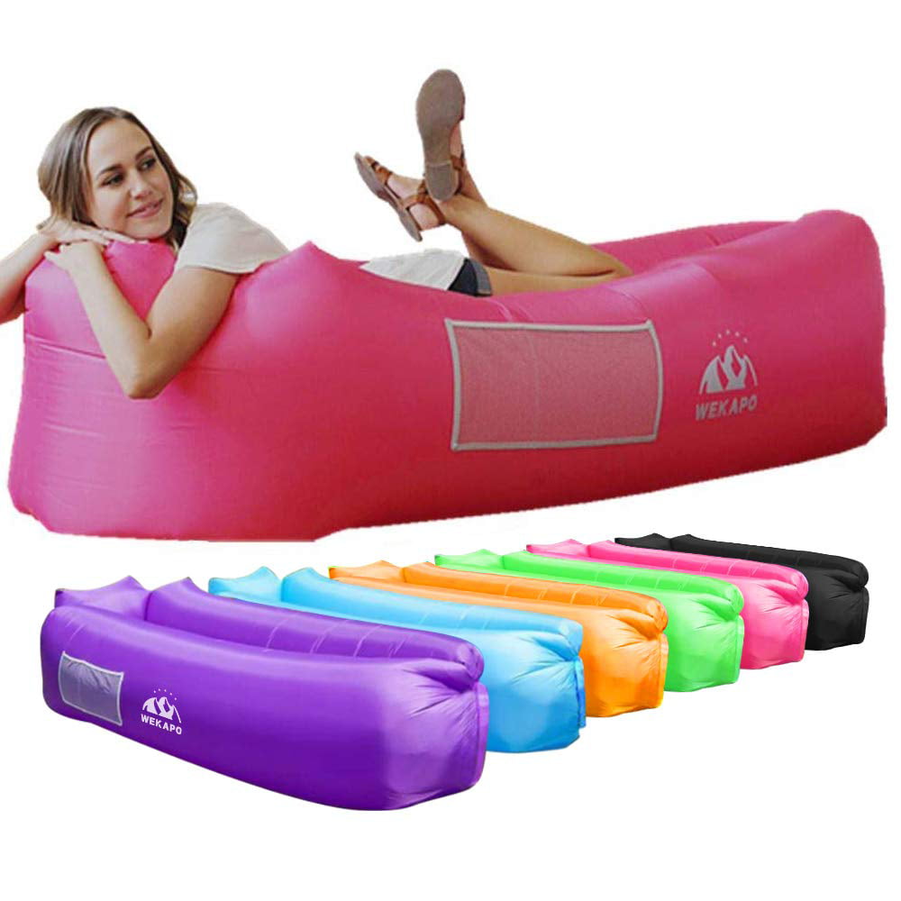 Inflatable Lounger Air Sofa Sleeping Bed Portable Waterproof& Anti-Air Leaking Design-Ideal Couch for Backyard Lakeside Beach Traveling Camping Picnics & Music Festivals