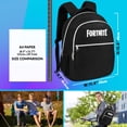 thumbnail image 2 of Mochila Fortnite para Niños y Adolescentes - Mochila Escolar Negra, 2 of 6