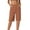 Brown, variant on Knee Length Shorts for Women Summer Casual Stretchy Straight Leg Relaxed Fit Business Casual Work Shorts with Pockets