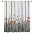 thumbnail image 2 of Poppy Flower Grey Window Treatments Curtains Valance Living Room Decor Bathroom Outdoor Indoor Drapes Window K, 2 of 5