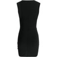 thumbnail image 3 of LAICAIW Robe Portefeuille Torsadée pour Femmes Robe Aguichant à Encolure Ajourée Sans Manches Mini Taille Fine Boîte de Nuit Fête, 3 of 4