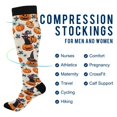 thumbnail image 2 of FORMRS Womens Knee High Socks Casual Long Thick Travel Daily Wear, 1 Pair, Beige Halloween Cat Pattern, 2 of 6