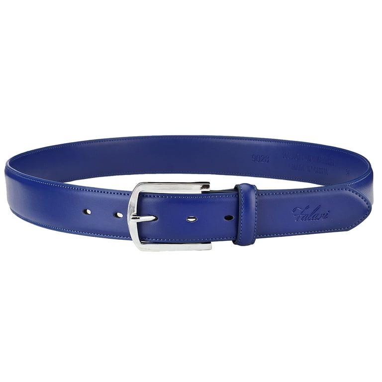 Falari Men's Genuine Leather Belt | Double Prong Buckle | Full Grain | Sizes 28"-44"