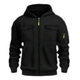 thumbnail image 4 of LUOGENLI Men Hoodies Blanket Classic Fashion Hooded Sweatshirt with Front Pocket Style Lightweight Cardigan for Casual Wear Men Hoodies Pullover Graphic Black Size L, 4 of 4