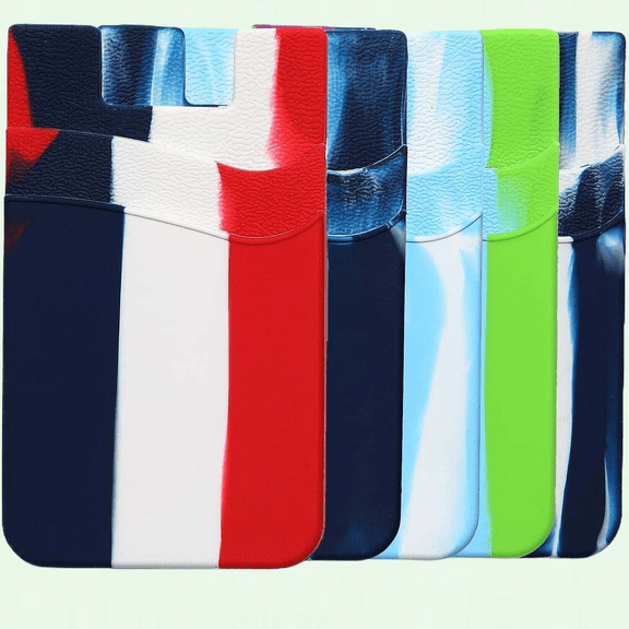 Silicone Card Holder for All Smartphones, Stick-on Pouch Wallet Sleeve Pocket for ID Credit Cards