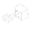 thumbnail image 3 of South Shore Fusion, Contemporary Nightstand,  White, 3 of 12