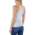 thumbnail image 5 of ToBeInStyle Womens Essential Ribbed Racerback Versatile Layering Cotton Blend Tank Top, 5 of 7