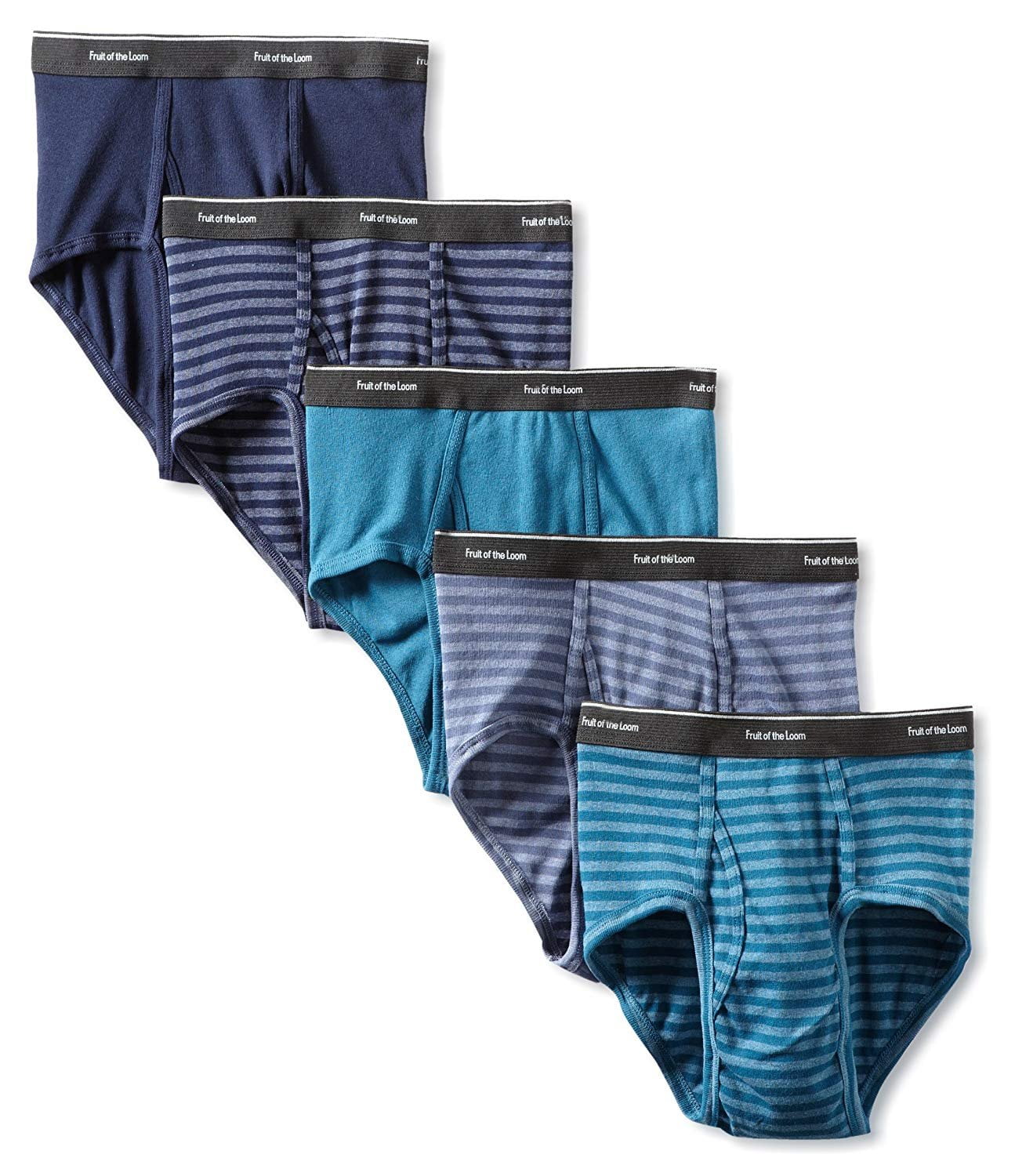 Fruit of the Loom Men's Stripe Solid Brief - Colors May Vary, Assorted ...