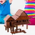 thumbnail image 1 of Casa de rompecabezas de madera 3D para niños, juguete de construcción, cabina de construcción, Kits DIY, artesanía, rompecabezas único, decoración, Estilo Thai Hugo construcción de rompecabezas, 1 of 10