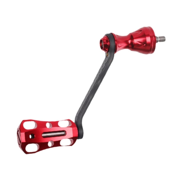 Mango de carrete de pesca, elegante brazo basculante de carrete de pesca para pesca en lago al aire libre Rojo con tornillo