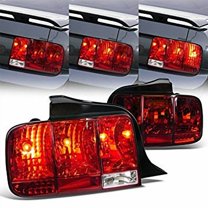 Sequential Tail Lights Rear Brake Lamp In Chrome Housing Red Lens Made For And Compatible With 2005 - 2009 Ford Mustang 05 06 07 08 09