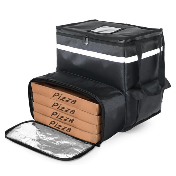 ECYWE Mochila Repartidor Aislada, Expandible Negro, 20 litros, Unisex, 3 Compartimentos, Resistente al Agua, Ideal para Uber Eats, Rappi, DIDI Food, Picnic, Caminatas, Playa, Camping, Viajes y m&a