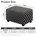 thumbnail image 7 of Xixirimido Polka Dots Black Pattern Ottoman Cover Rectangle Footrest Ottoman Slipcovers Footstool Cover Form Fit Stretch Ottomans Protective Cover for Living Room, Small, 7 of 7