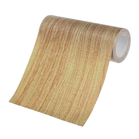 Uxcell 1-Roll Wood Grain Repair Tape, 5.9inch x 15ft Self-Adhesive Wood Floor Tape, Realistic Textured Repair [Brown]
