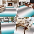 thumbnail image 5 of 5'x8' Area Rugs, Turquoise Grey Indoor Outdoor Area Rug for Living Room Bedroom, Gray Farmhouse Modern Rustic Washable Bathroom Rugs Kitchen Floor Carpet Mats Home Decor Aesthetic, 5 of 8